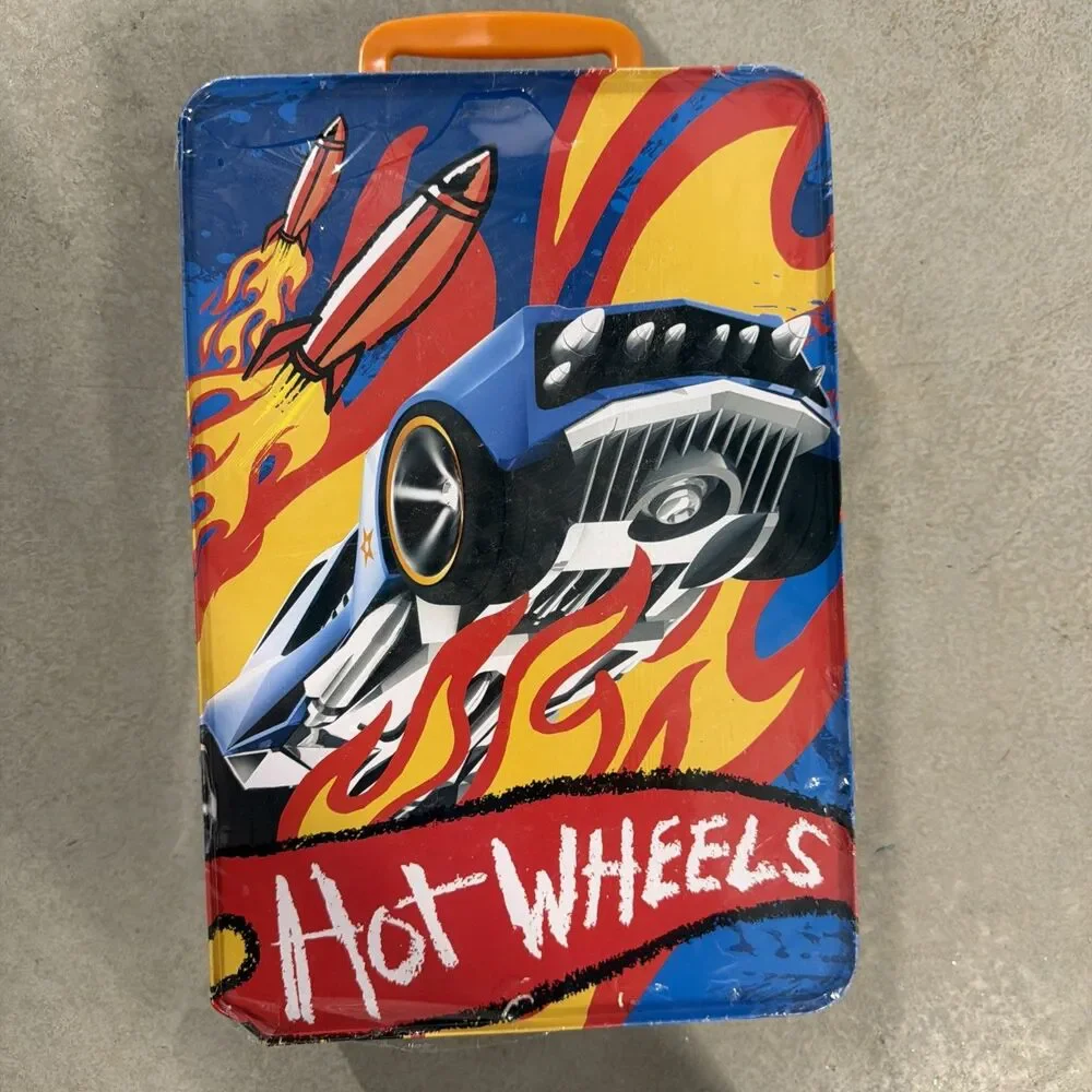 Hot Wheels 40 Car Storage Tin Carry Case 2012 Mattel Metal Diecast Organizer NEW